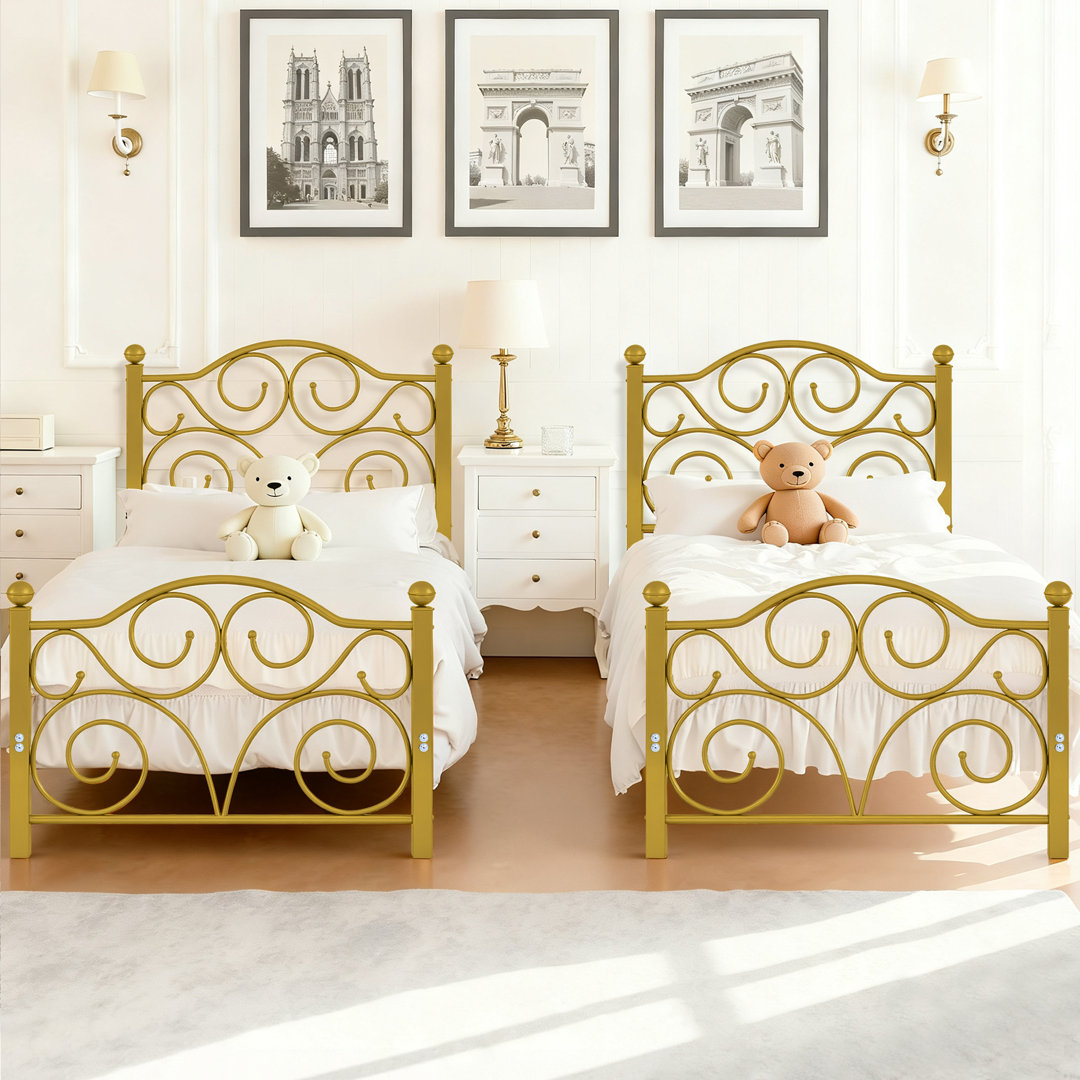 Mouin Metal Open-Frame Bed (Set of 2) Winston Porter 