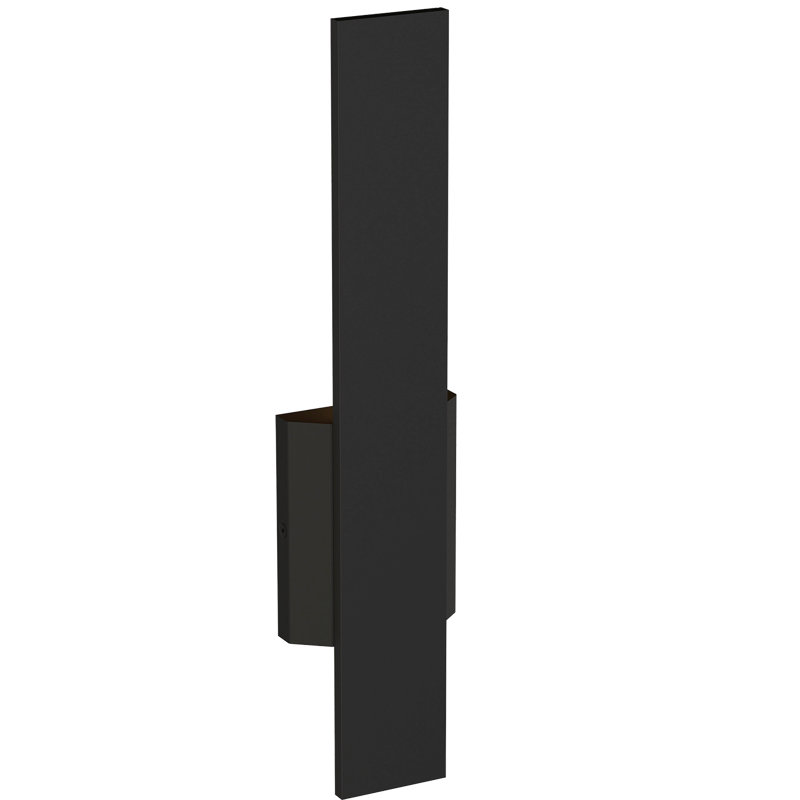 Blade 1 - Light LED Outdoor Armed Sconce, Black