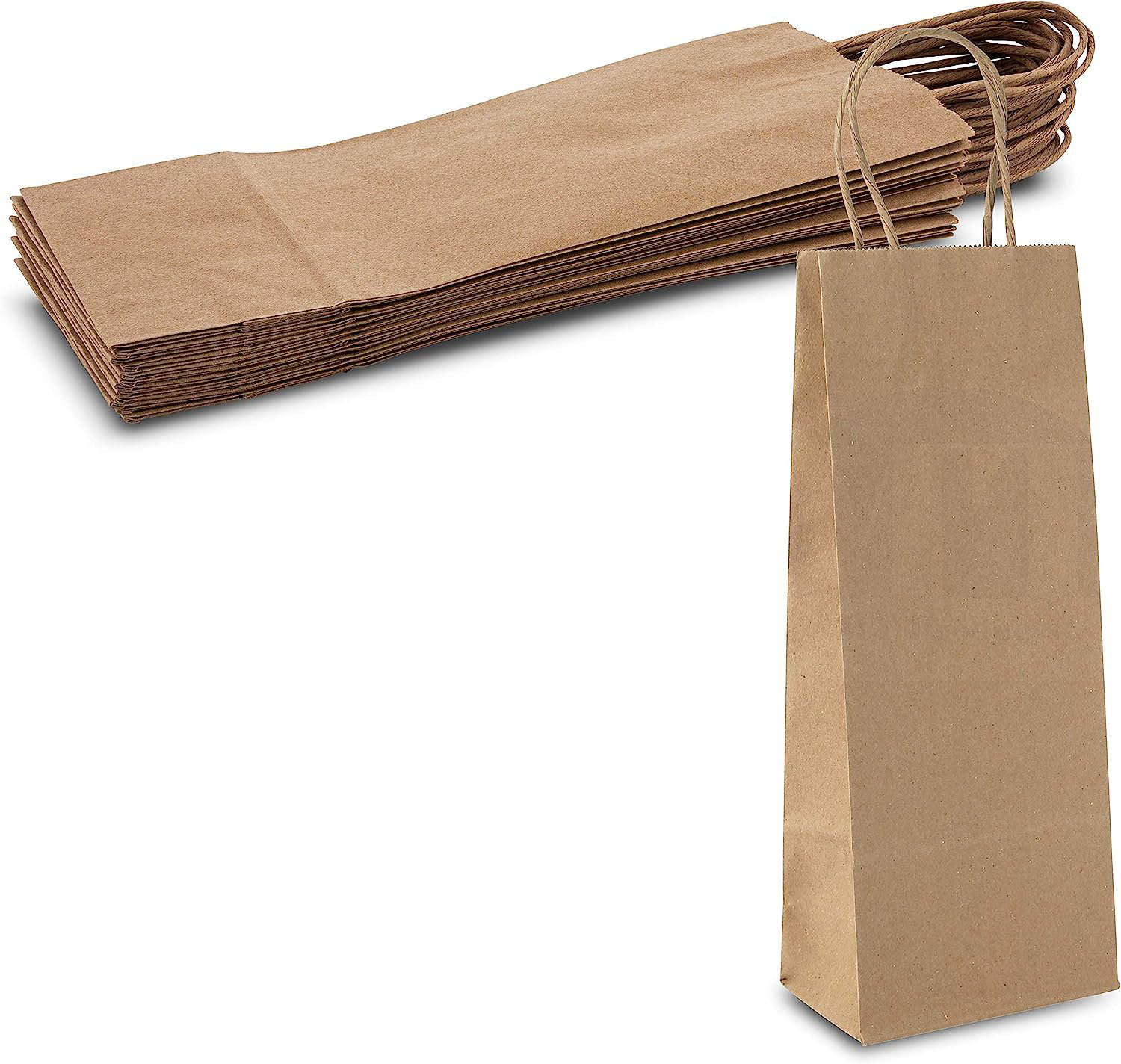 MT Products Brown Paper Wine Gift Bags with Handles Wayfair