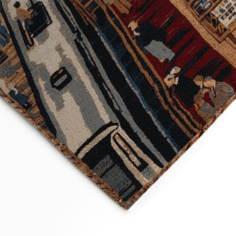 Tapis intérieur et extérieur noir Transport, Rectangle 9 pi x 12 pi