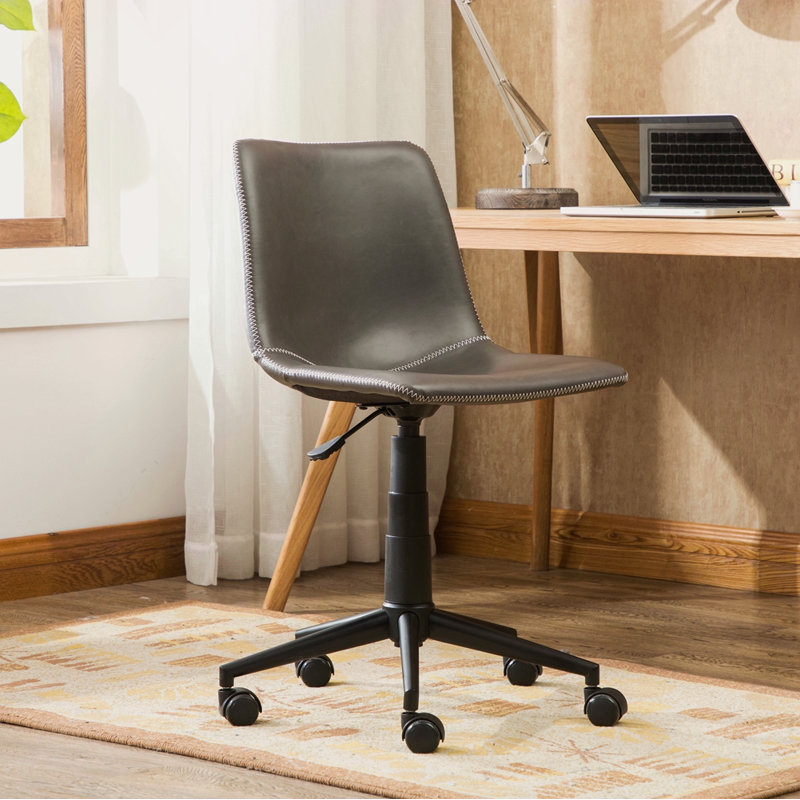 Chaise de bureau pivotante en faux cuir 360