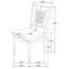 Chaise d'appoint en bois (ensemble de 2)