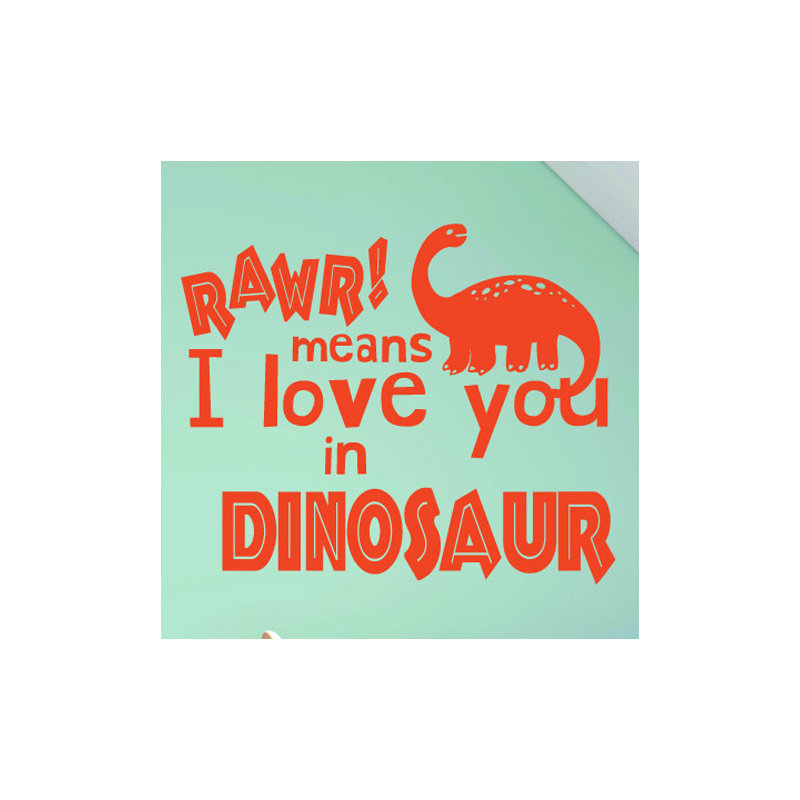 Animals Non-Wall Damaging Wall Decal, Orange, Large