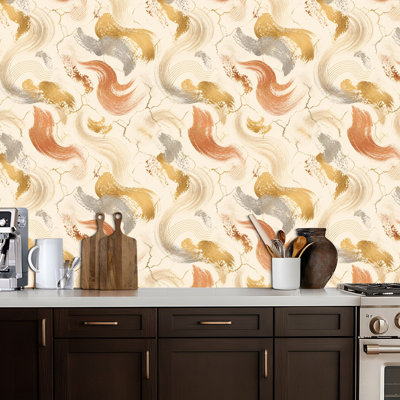 Peel and Stick Wallpaper Vintage bronze copper plate non ferrous metal Contact Paper Removable Self Adhesive Wall Mural Wall Decor for Bedroom Kitchen Cabinets 24in x 118in