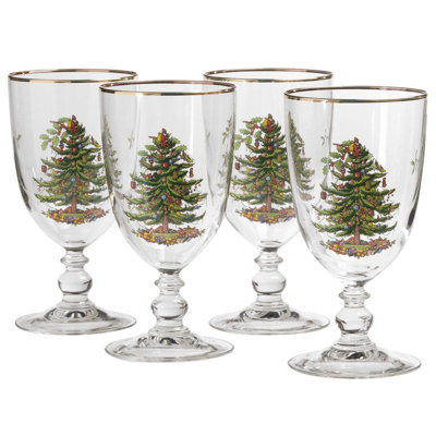 16 Oz Pedestal Goblets, Set of 4
