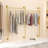 Joshoua 80.7'' Metal Wall Mounted Clothes Rack