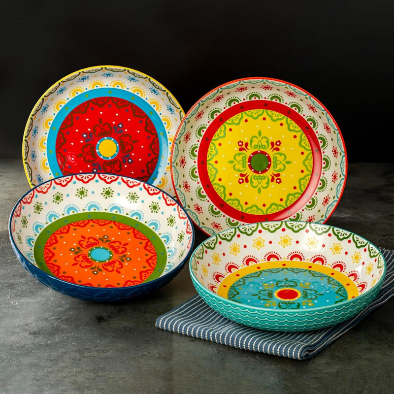 4 bols marocains assortis