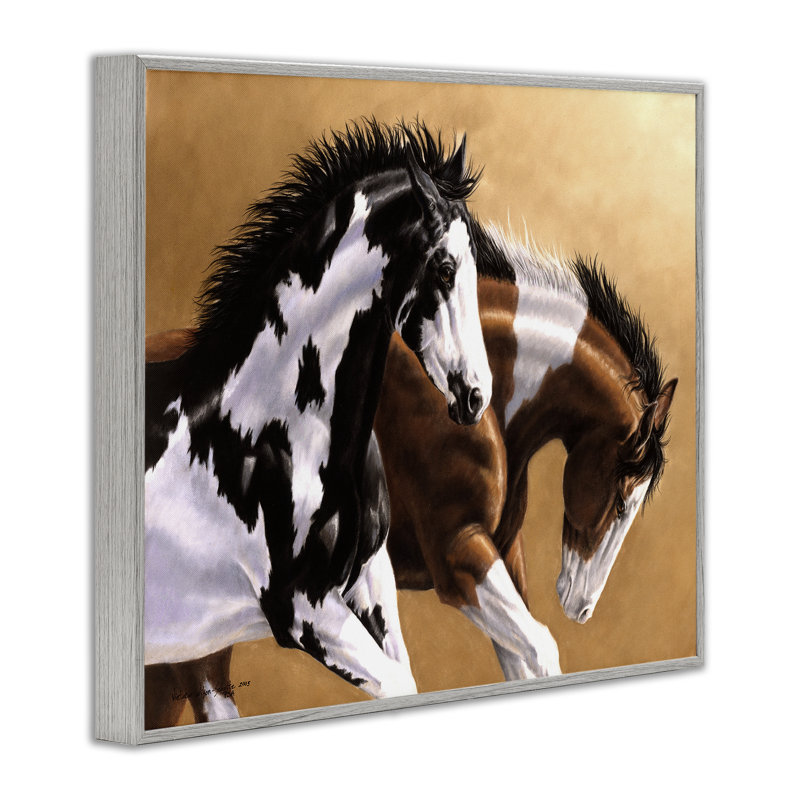 Wild and Free Mares Art par Victoria Schultz, H 11 po x l 14 po, Estampe numérique Farmhouse