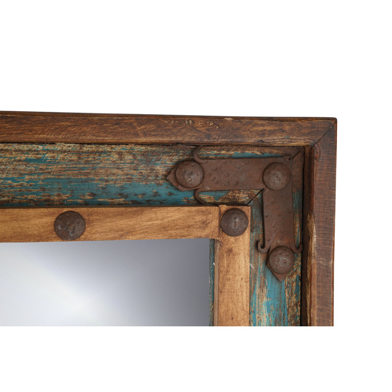 Adrushan Solid Wood Flat Mirror, 31" H x 31" W