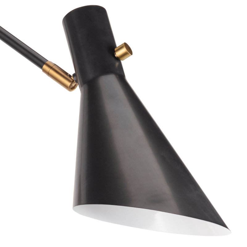 Spyder Single Arm Sconce, Black, Black