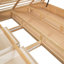 Lit plateforme pratique en bois avec rangement en dessous et deux tiroirs pour une organisation efficace de la chambre à coucher et un sommeil confortable
