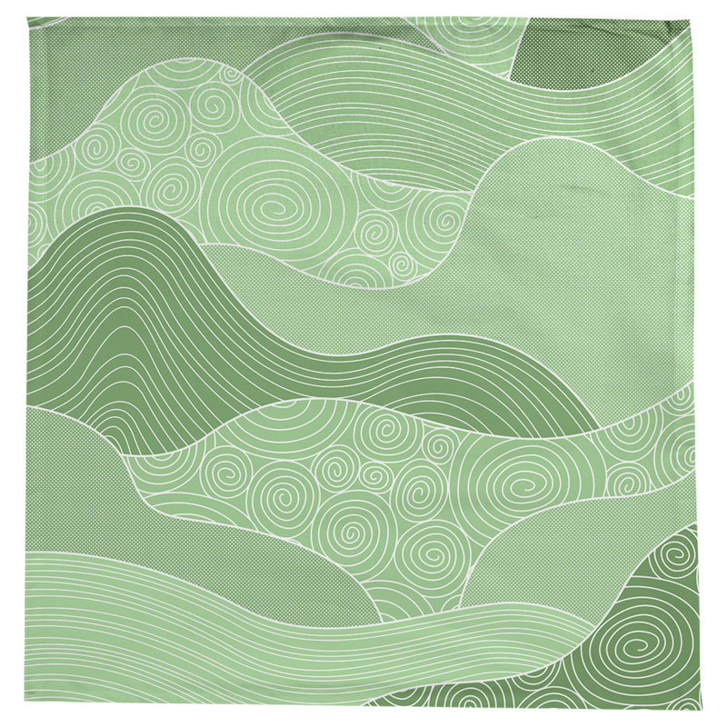 Nappe ondulations à la main Leffel, Vert