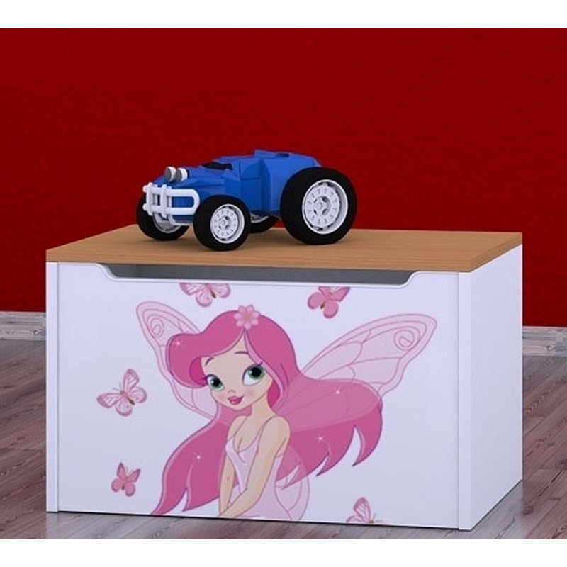 Melendy Roses Princess with Butterflies Toy Box, Brown