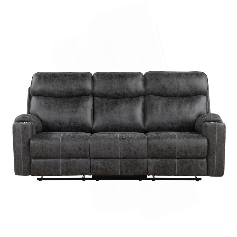 Canapé inclinable manuel en microfibre Hirah