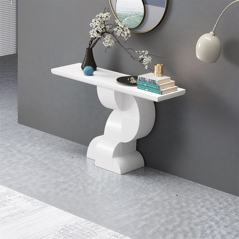 Console Modern Minimalist Art Design, H 35,43 po x l 62,99 po x P 15,75 po, Blanc