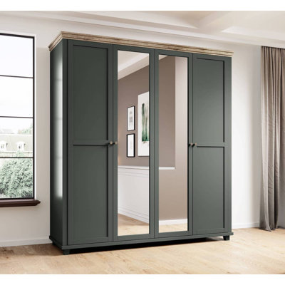 Nielsine 4 Door Manufactured Wood Wardrobe