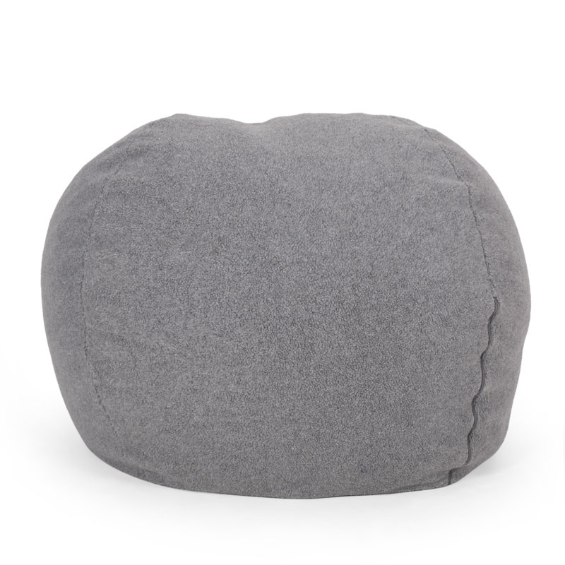 Kavel 3 Foot Rounded Bean Bag, Gray