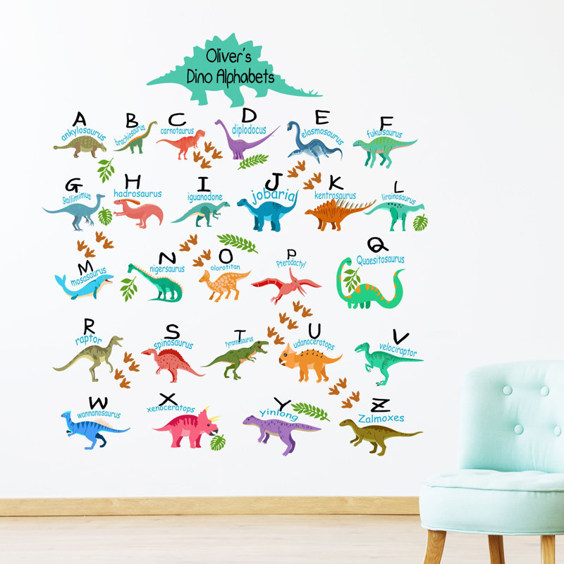 Dinosaur Alphabet Wall Sticker, Yes