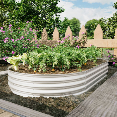 Deux jardin surélevé, jardinière galvanisée pour l'extérieur