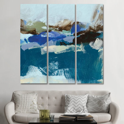 Lune II - ensemble d'art mural sur toile tendue (ensemble de 3)