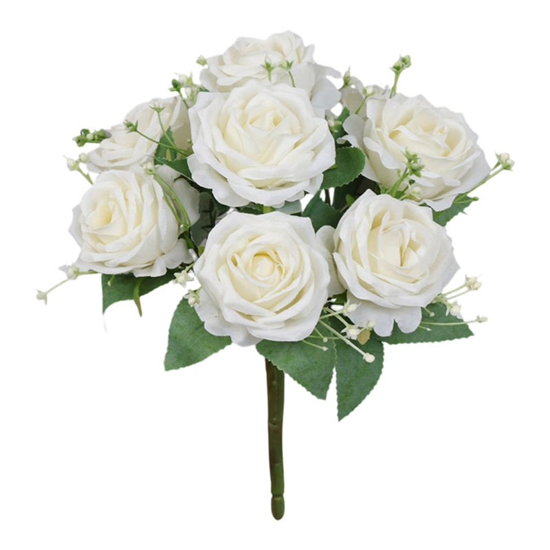  Fleurs artificielles artificielles pour la décoration intérieure, Blanc