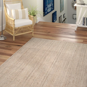 Palen Hand-Knotted Jute/Sisal Beige Area Rug