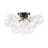 3 - Light Clear Glass Bubble Sputnik Semi Flush Mount-654408114