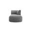 Chaise longue rembourrée en velours