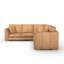 Bablu 5 Seater Faux Leather Corner Sofa -9977727
