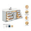 Meuble-lavabo simple en bois massif 66 po avec plateau en quartz blanc Thornaby-1160528167-1195506913