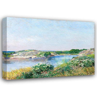 ArtDirect Hassam, Childe Gallery Wrapped Canvas Art Titled: The Little Pond, Appledore