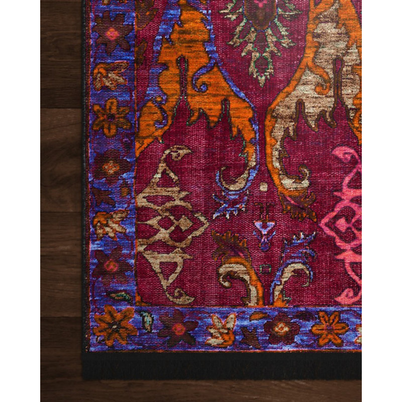 Tapis en coton Heti, Rectangle 2 pi 8 po x 3 pi 4 po