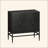 31.50" Modern 2 Door Wooden Storage Cabinet Accent Cabinet With Metal Leg Featuring Two-Tier Storage, For Living Room, Entryway And Dining Room, Painted In Black