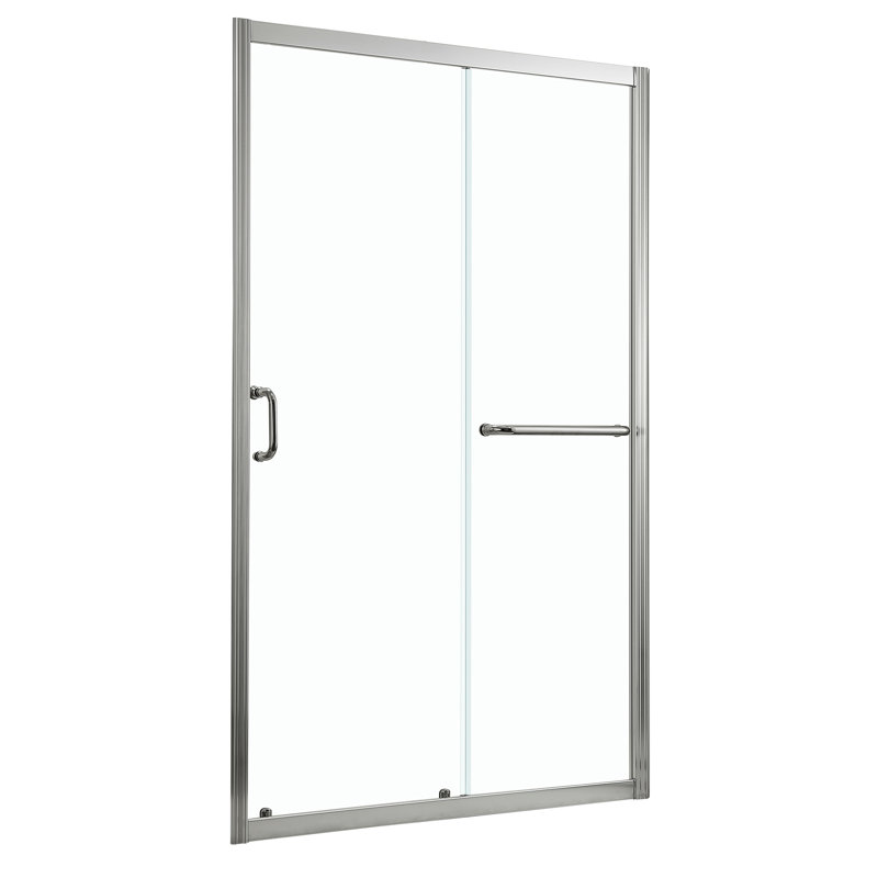 Cabine de douche coulissante simple, l 60 po x H 72 po, nickel brossé - verre trempé, salle de bain Essential H indispensable, qualité exceptionnelle