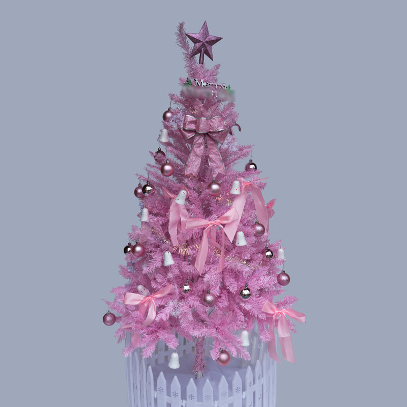 Arbre de Noël artificiel rose 6 pi, 2.9' H
