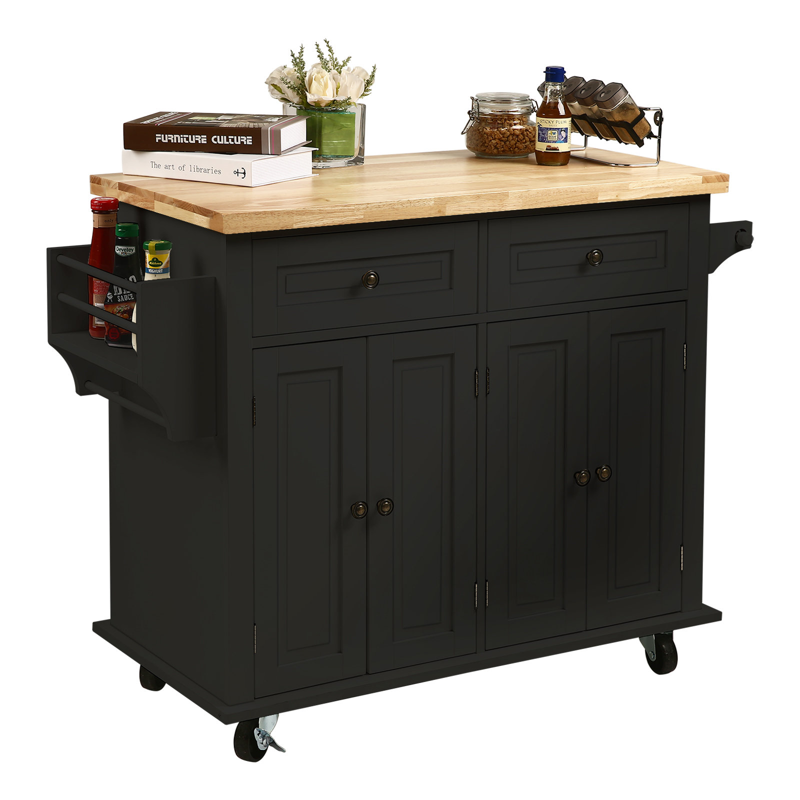 Red Barrel Studio® Solid Wood Kitchen Island & Reviews | Wayfair