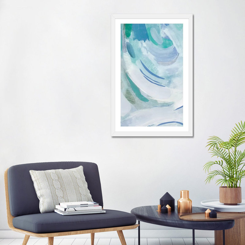 «Beneath the Wave I» par Grace Popp - reproduction d'art, Papier encadré blanc, Blanc, H 32 po x l 24 po x P 1 po