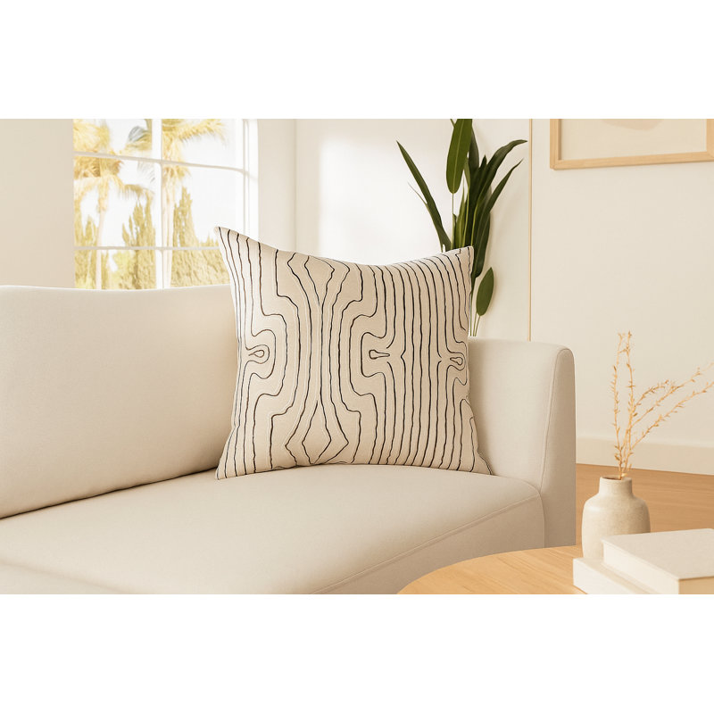 Contour Linen Square Pillow Cover & Insert