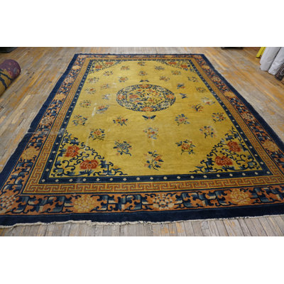 Antique Chinese - Peking Yellow 1920s Rug