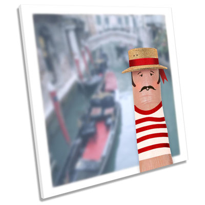 Funny Finger Venice Gondola - Wrapped Canvas Print