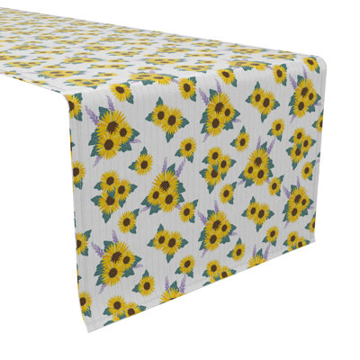 Rectangular Floral Cotton Table Runner
