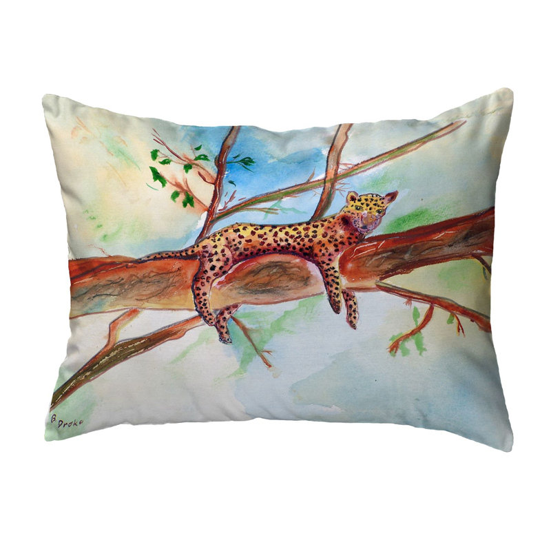 Housse de coussin rectangulaire et insert Leopard, 16 po x 20 po