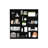 Black Living Room With 3 Bookcases - Abundant Storage Space For Belongings Compact & Versatile Small Spaces Modern Chic Design Style 3 Bookcase Options Areas Sleek