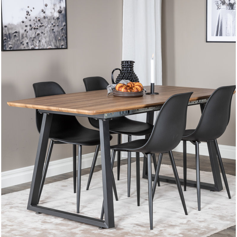 Nevis Butterfly Leaf Dining Set, Black