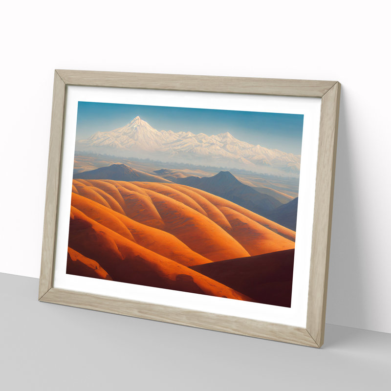 Grand Mountain Landscape - Print, 46cm H x 64cm W, Oak