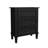 Black Nightstand with Three Drawers, Fully Assembled-863231363
