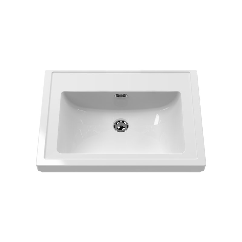 Bexley 830mm Single Bathroom Vanity with Integrated Fireclay Basin, Fern Green
