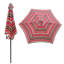 Parasol d'extérieur de 2,74 m (9 pi) à rayures rouges éclatantes - Mât, fonction d'inclinaison, imperméable, résistant à la décoloration, construction robuste