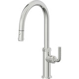 Descanso Kitchen Pull-Down Kitchen Faucet with Button Sprayer - High Arc Spout