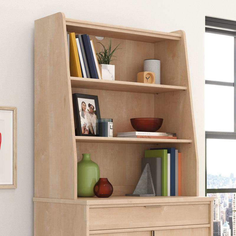 Library Hutch, Brown Finish